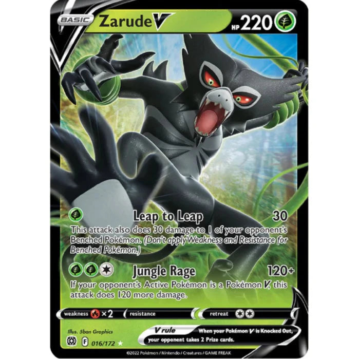 zarude pokemon card Zarude V BRS 016/172
