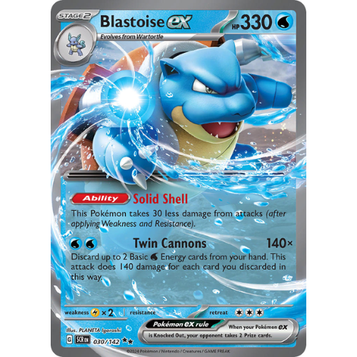 Blastoise EX SCR 030/142 - Pokemon Card Blastoise EX SCR 030/142 - Pokemon Card