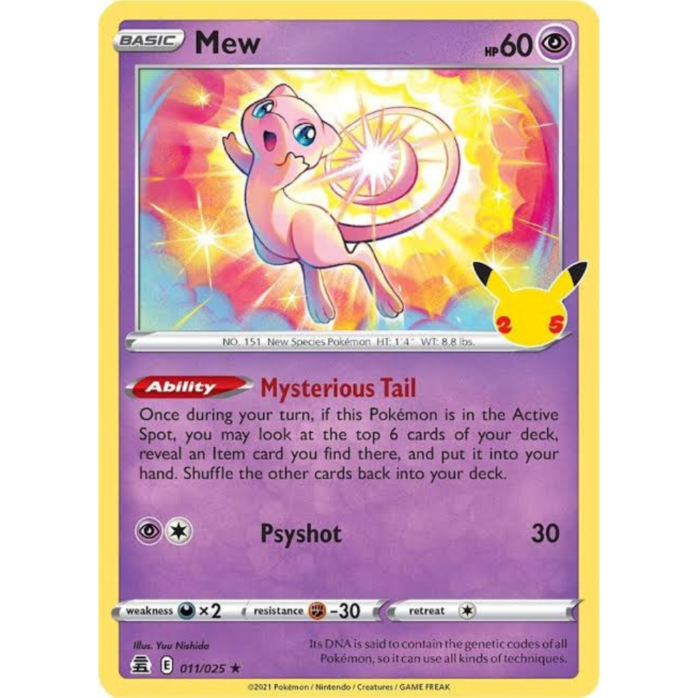 clb pokemon cards Mew CLB 011/025 Holo