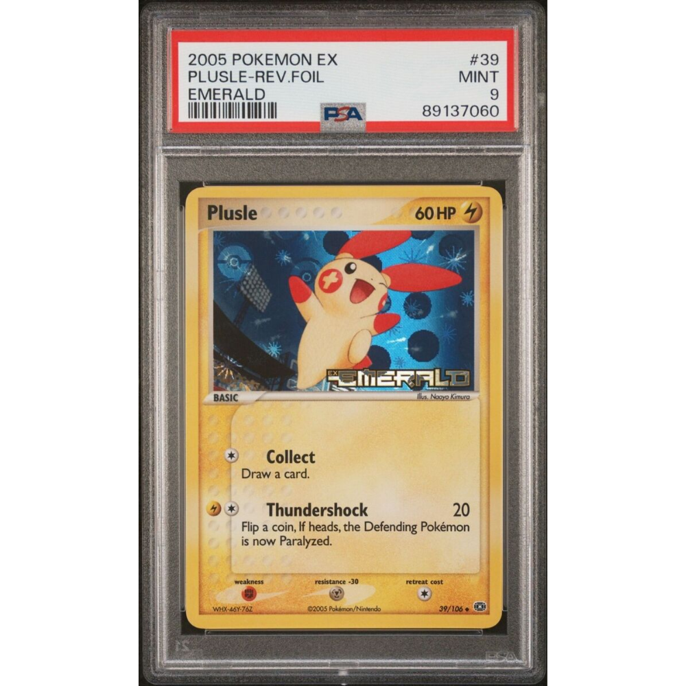PSA 9 Plusle 39/106 Emerald Set “Stamped”