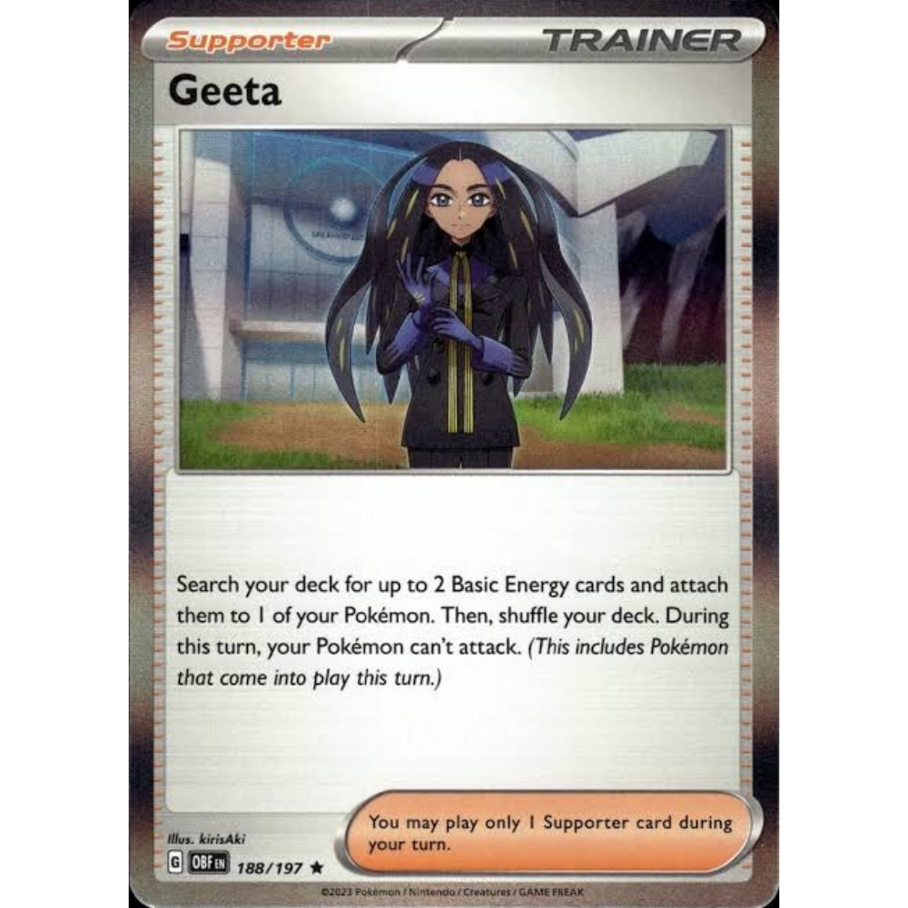 geeta pokemon card Geeta OBF 188/197 Holo