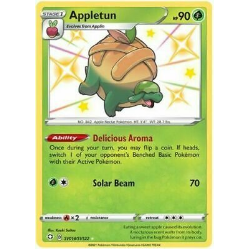 appletun v pokemon card Appletun SV014/SV122 Holo