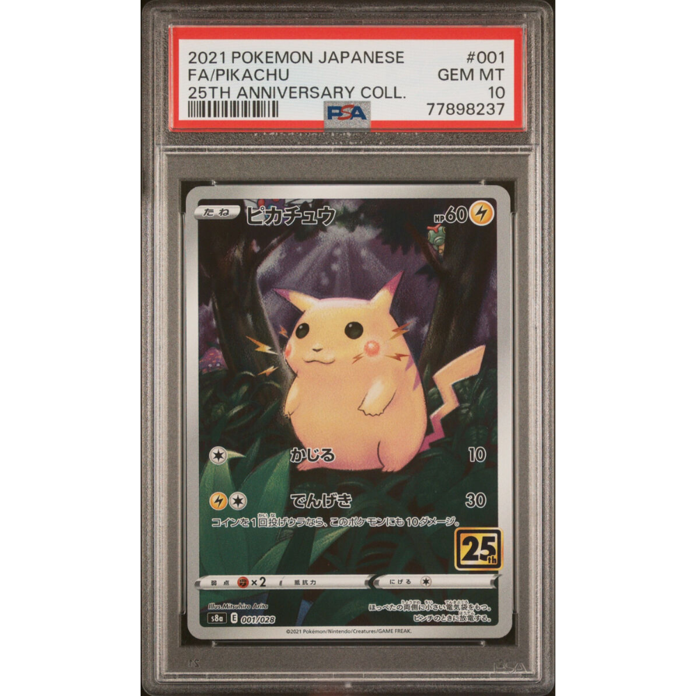 PSA 10 Pikachu S8a 001/028