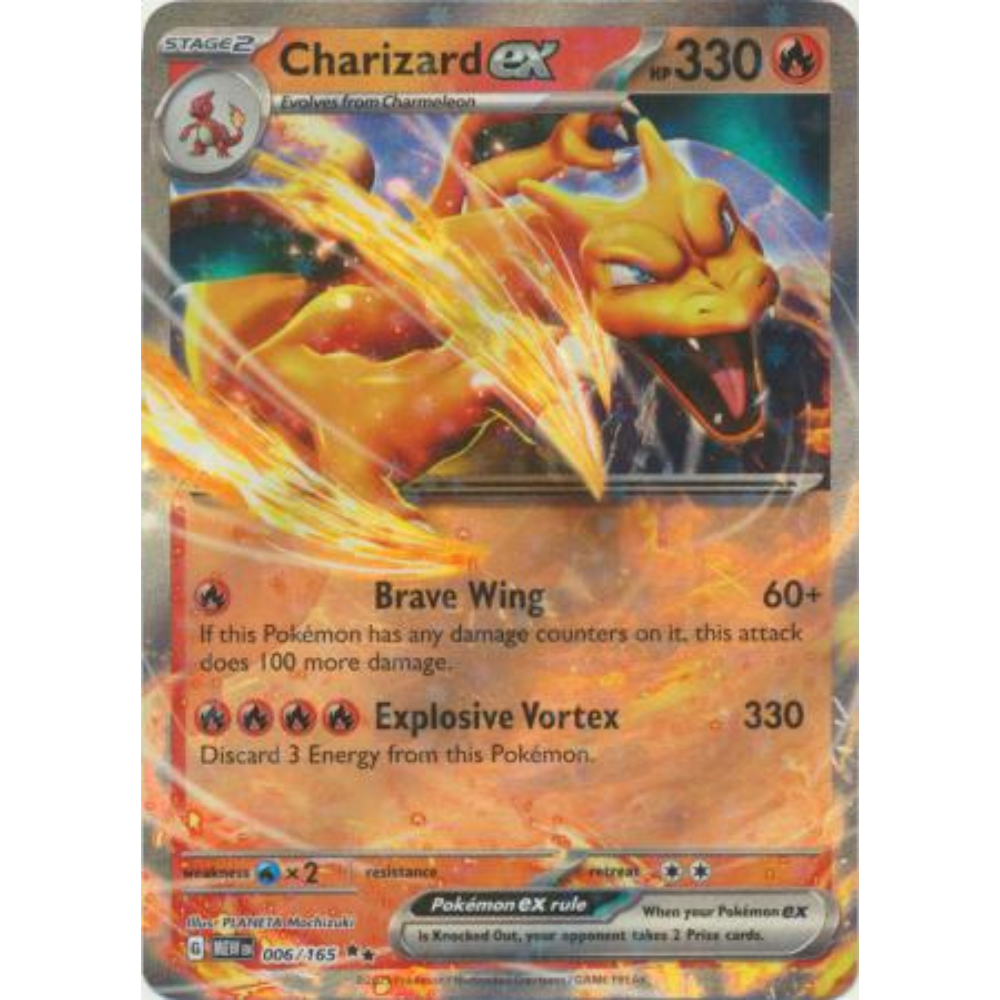 stage 2 charizard pokemon card Charizard ex MEW 006/165