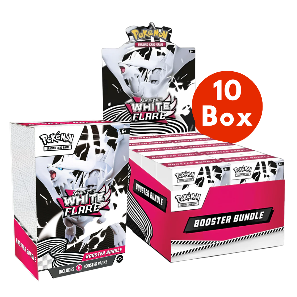 scarlet and violet white flare booster box Black Bolt/White Flare Booster Bundle Pokemon Trading Card Game – PackFlipps main image 1