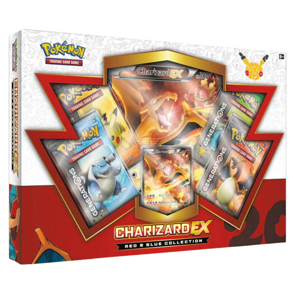 pokemon generations charizard card Pokémon Generations: Red & Blue Charizard EX Premium Collection Bo
