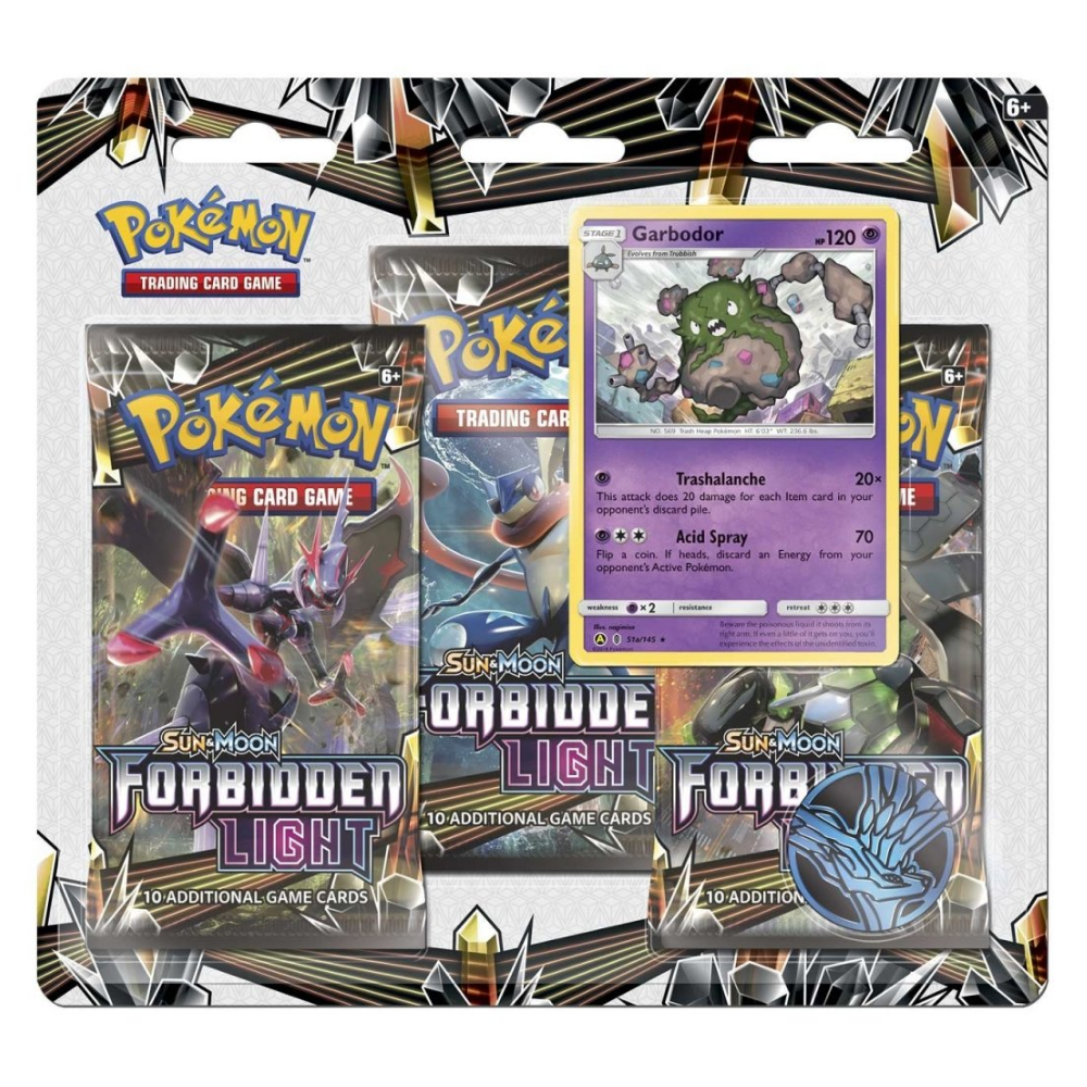 Pokemon Sun & Moon: Forbidden Light 3-Pack Blister (Garbodor) (ENG Pokemon Sun & Moon: Forbidden Light 3-Pack Blister (Garbodor) (ENG