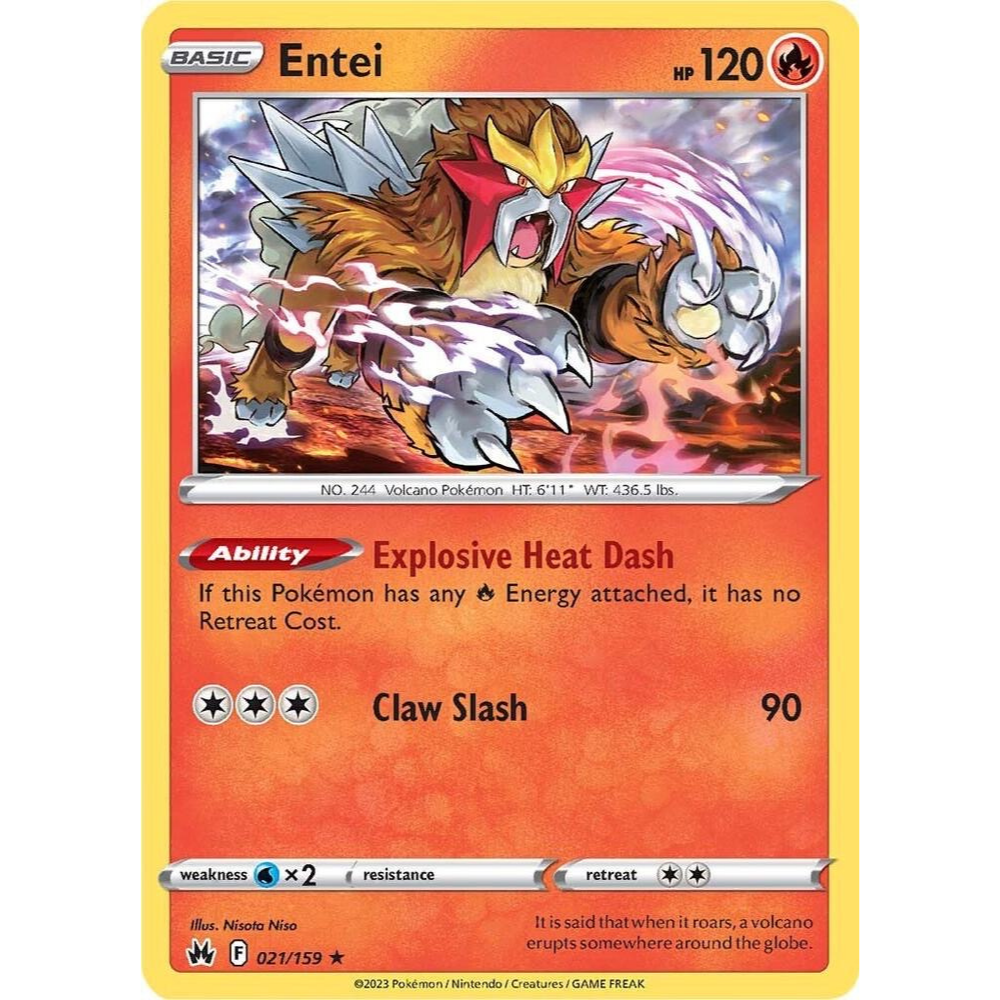 entei pokemon card worth Entei 021/159 Holo
