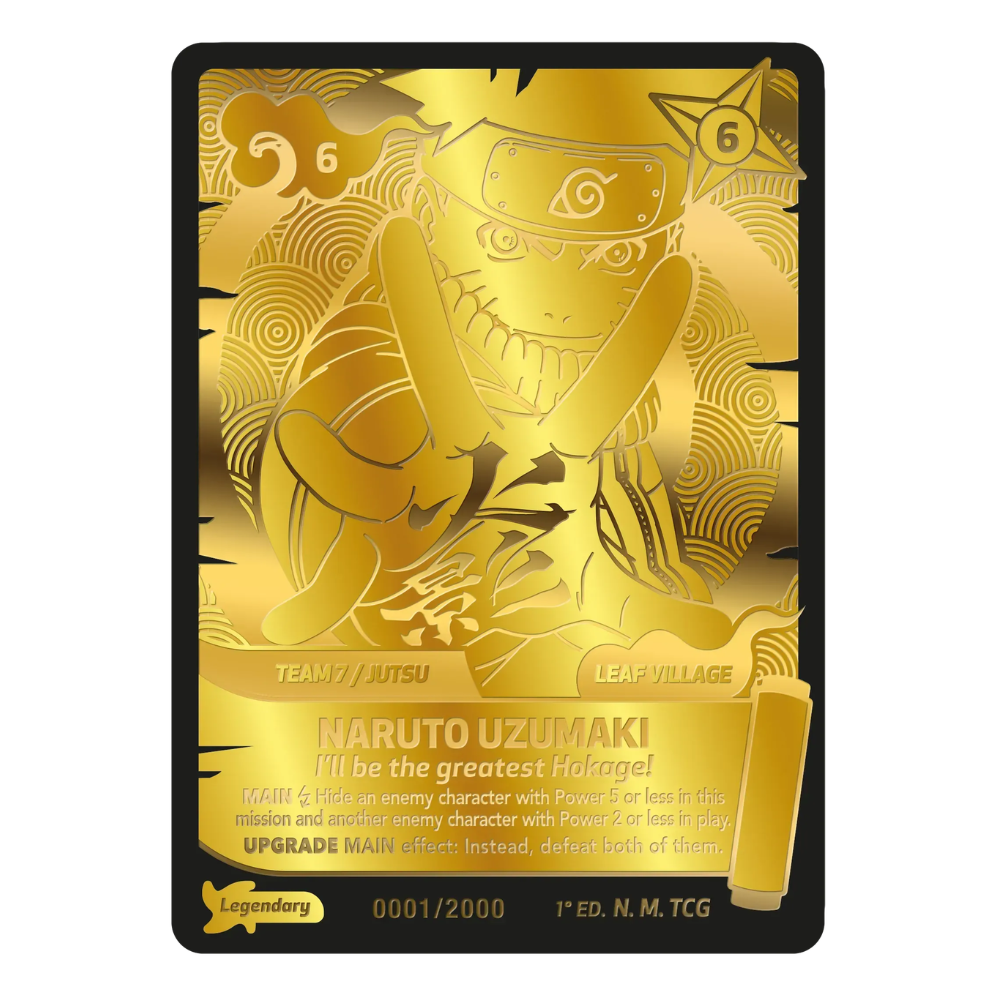 0001/2000 NARUTO ゴールドカード 英語版 Naruto Uzumaki 0001/2000 Legendary (2nd)