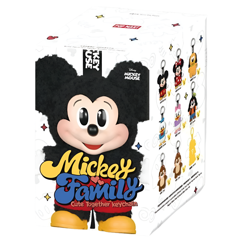 Mickey Family CuteTogether Keychainボックス POP MART: Mickey Family Cute Together Keychain Series Figures Blind Bo