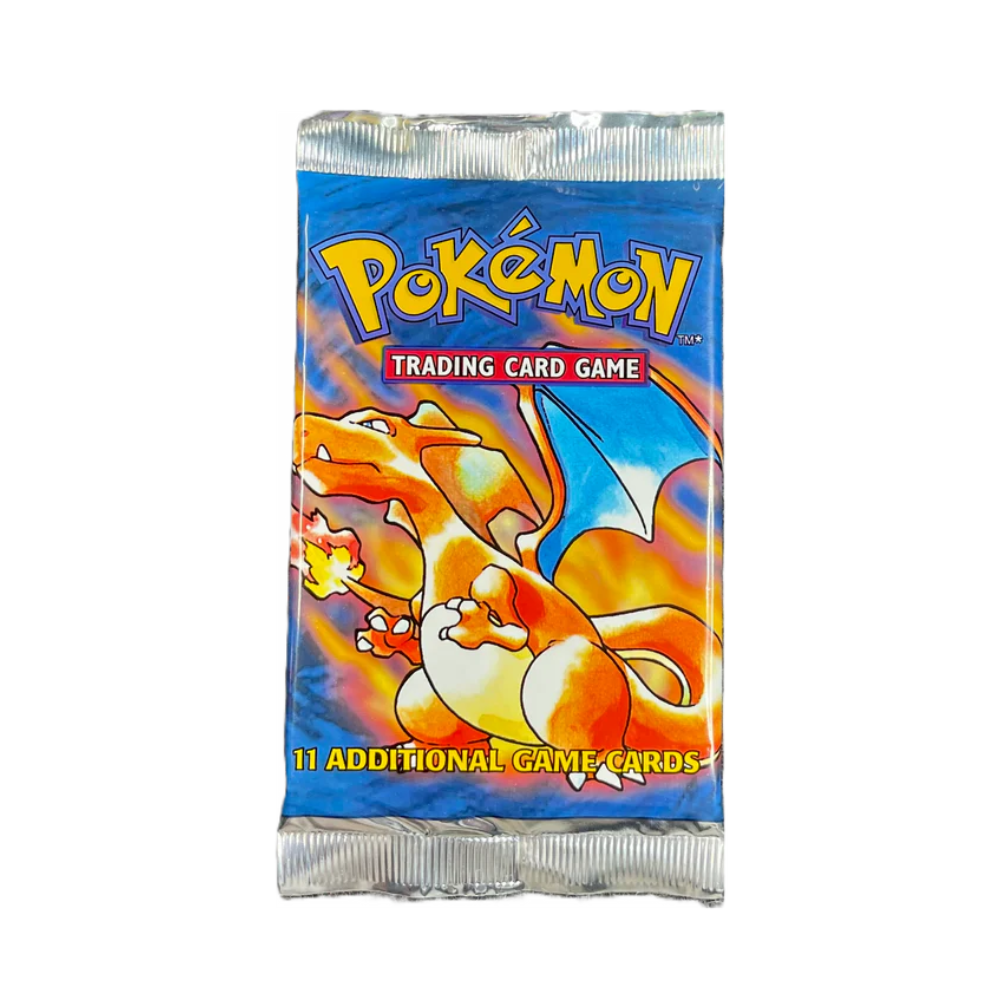 pokemon booster pack 11 cards Pokemon Base Set Vintage Booster Pack (Charizard Artwork) (11 Cards) (ENG)