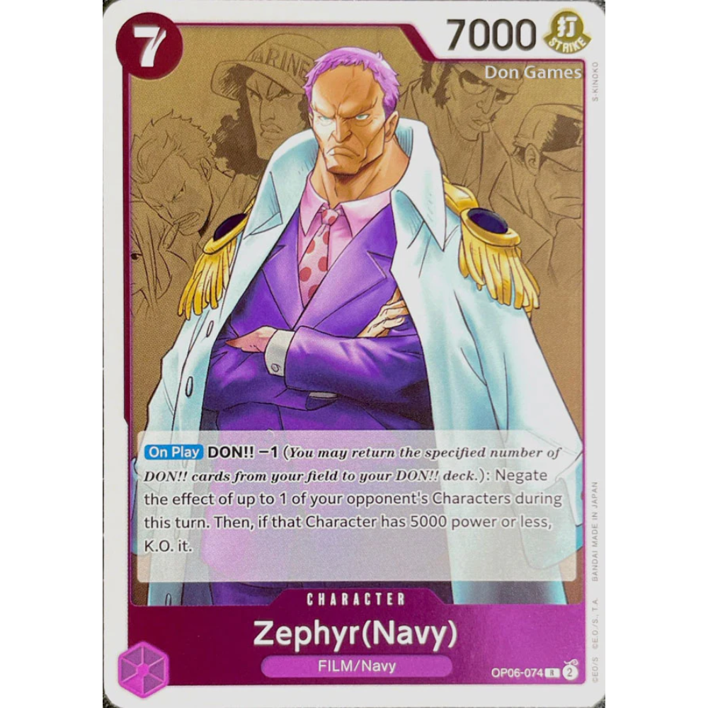 zephyr one piece card game ONE PIECE CARD GAME OP02-072 L ZEPHYR (V.2) "JAPANESE PARAMOUNT WAR" SUNNY COLLECTIBLES S.L
