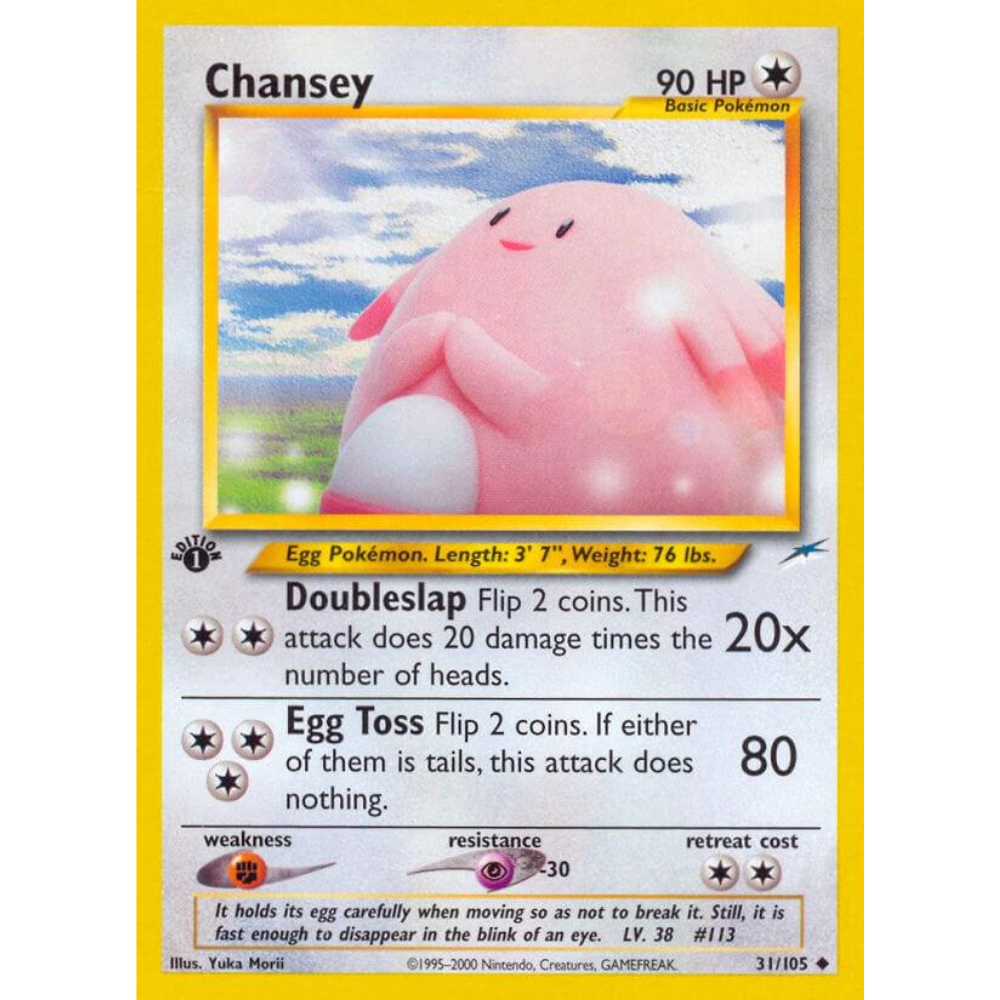 chansey shiny pokemon card Chansey N4 31/105