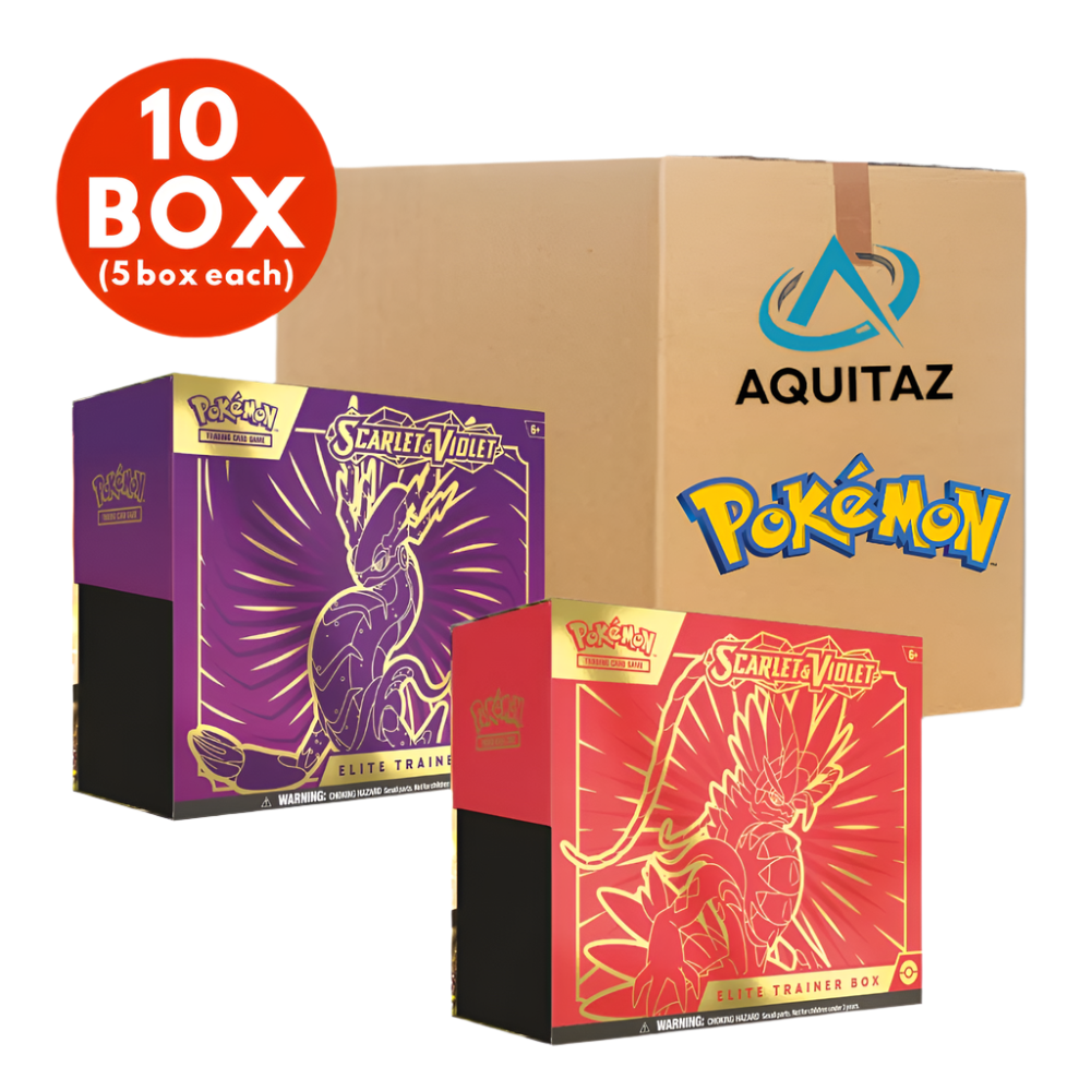 scarlet and violet japanese booster box miraidon Pokémon Scarlet & Violet: Base Set (Miraidon & Koraidon) Elite Trainer Box  (ETB) Sealed Case (10 Boxes)