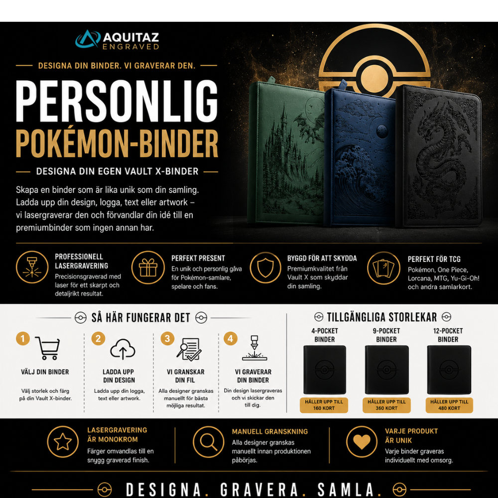 Personlig Pokémon-binder – Designa din egen Vault X-binder