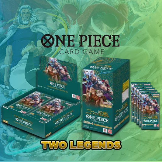 "One Piece Card Game OP-08 'Two Legends' set featuring Silvers Rayleigh, Whitebeard, and new leaders Tony Tony Chopper and Marco."