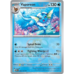 Vaporeon 022/131 Master Ball Reverse Holo