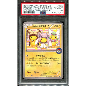 PSA 10 Poncho-wearing Pikachu (XY-P 275)