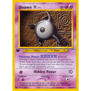 Unown [X] N4 30/105 - Pokémonkort