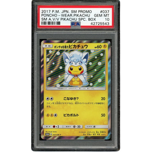 PSA 10 Poncho-wearing Pikachu (SM-P 37)