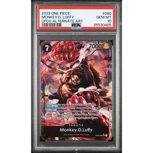 PSA 10 Monkey D. Luffy OP04-090 Parallel - One Piece Kort