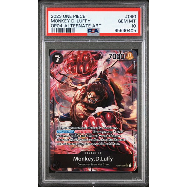PSA 10 Monkey D. Luffy OP04-090 Parallel - One Piece Card