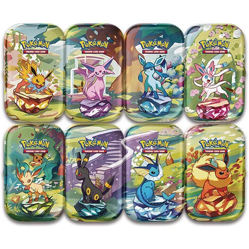 Pokemon Scarlet & Violet: Prismatic Evolutions Mini Tin (8 Mini Ti
