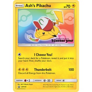 Ash's Pikachu SMP SM108 - Pokémonkort