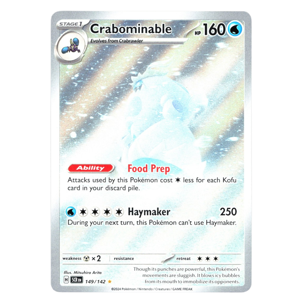crabominable pokemon card price Pokemon TCG Ultra Rare Crabominable V Fusion Strike Full Art Holo Card main image 1