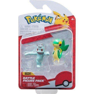 Pokémon Machop & Snivy (2 Pack) Figurer  – 6cm