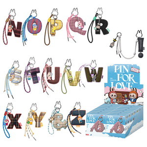 POP MART: The Monsters Labubu Pin for Love Letter Series Pendant Sealed Gift Case (N–Z) (14 ST)