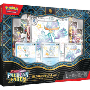 Pokemon Scarlet &amp; Violet: Paldean Fates (Quaquaval ex) Premium Collection (8 Pack)