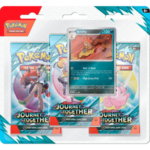 Pokemon Scarlet & Violet: Journey Together SV9 (Scrafty) 3-Pack Blister (ENG)