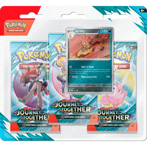 Pokémon Scarlet & Violet: Journey Together SV9 (Scrafty) 3-Pack Blister (ENG)