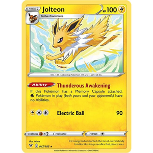 Jolteon SWSH04 047/185 Holo - Pokémonkort