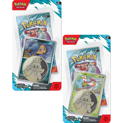 Pokémon Scarlet & Violet: Journey Together SV9 (Scraggy & Yanma) Checklane Blister Pack (ENG) (Bundle of 2)