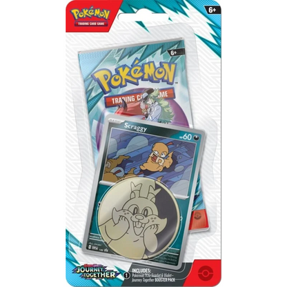 Pokémon Scarlet & Violet: Journey Together SV9 (Scraggy eller Yanma) Checklane Blister Pack (ENG)