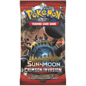 Pokémon Sun and Moon: Crimson Invasion Booster Pack (10 Kort) (ENG)