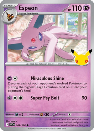 Espeon 30C 069/128 Common (ENG)