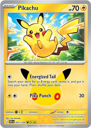 Pikachu 30C 037/128 Holo (ENG)