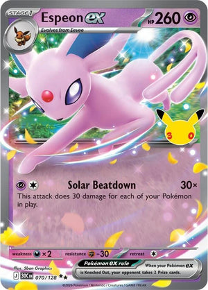 Espeon ex 30C 070/128 Double Rare (ENG)