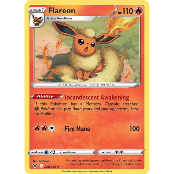 Flareon SWSH04 026/185 Holo - Pokemon Card