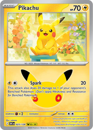 Pikachu 30C 025/128 Holo (ENG)