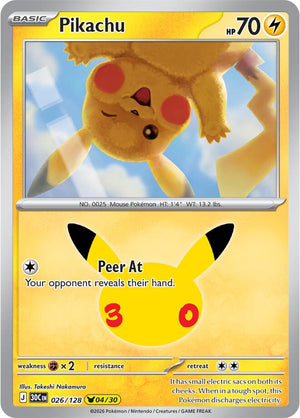 Pikachu 30C 026/128 Holo (ENG)