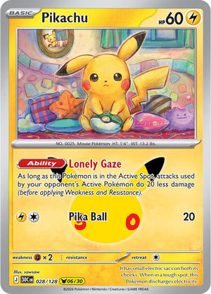 Pikachu 30C 028/128 Holo (ENG)