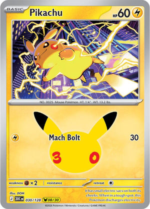 Pikachu 30C 030/128 Holo (ENG)