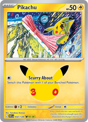 Pikachu 30C 032/128 Holo (ENG)