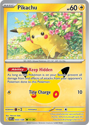 Pikachu 30C 033/128 Holo (ENG)