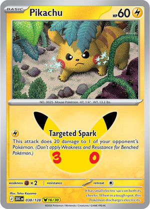 Pikachu 30C 038/128 Holo (ENG)