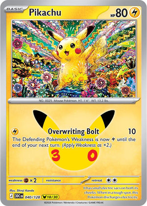 Pikachu 30C 040/128 Holo (ENG)